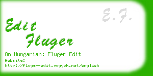 edit fluger business card